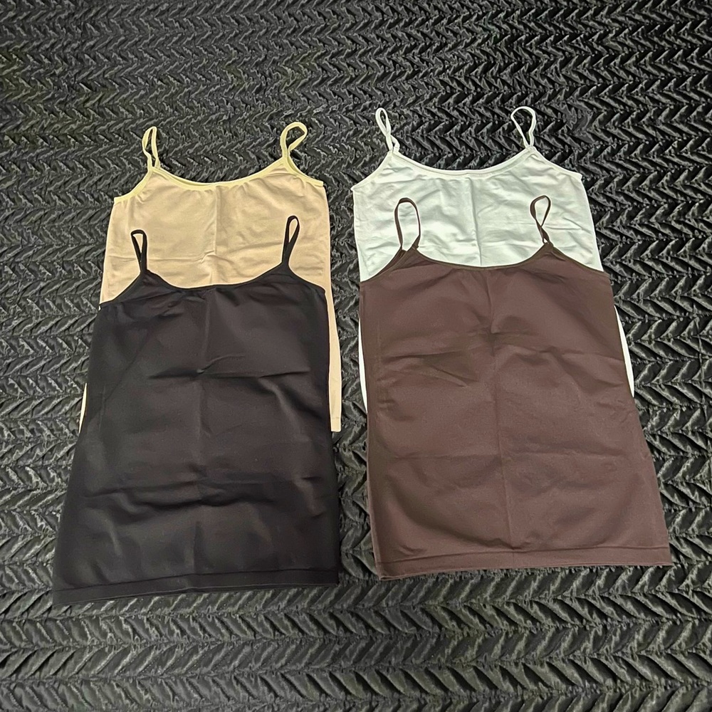 Worthington Suitable Seamless Slimming Tanks Bundle, Size S/M, Neutral Color Lot